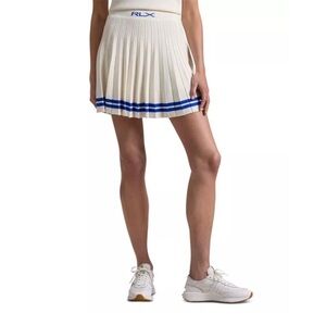 Ralph Lauren Rlx Pleated cricket skort size large new with tags white navy blue